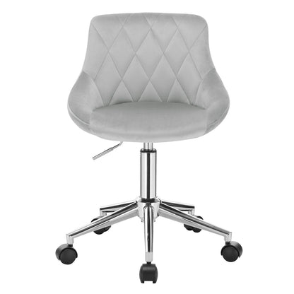 Ergonomischer Bürostuhl Samt Höhenverstellung & Rollen – Moderner Drehstuhl für Home-Office