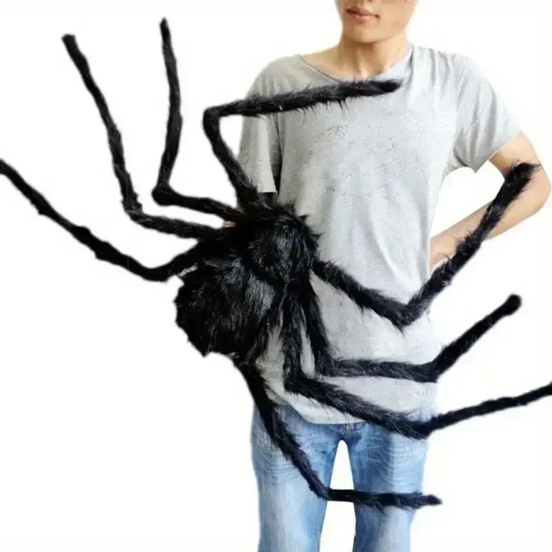 Riesige Halloween Spinne Deko Plüsch – Gruselige Spinnen Requisite für Indoor & Outdoor