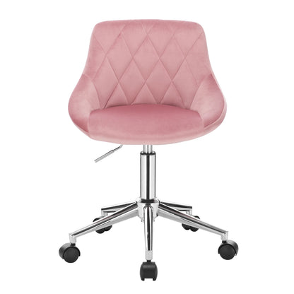 Ergonomischer Bürostuhl Samt Höhenverstellung & Rollen – Moderner Drehstuhl für Home-Office