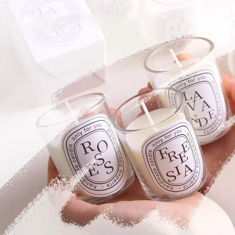 Sojawachs Duftkerze im Mini-Glas mit Deckel 5x6cm – Aromatherapie Kerze für Hochzeiten & Deko