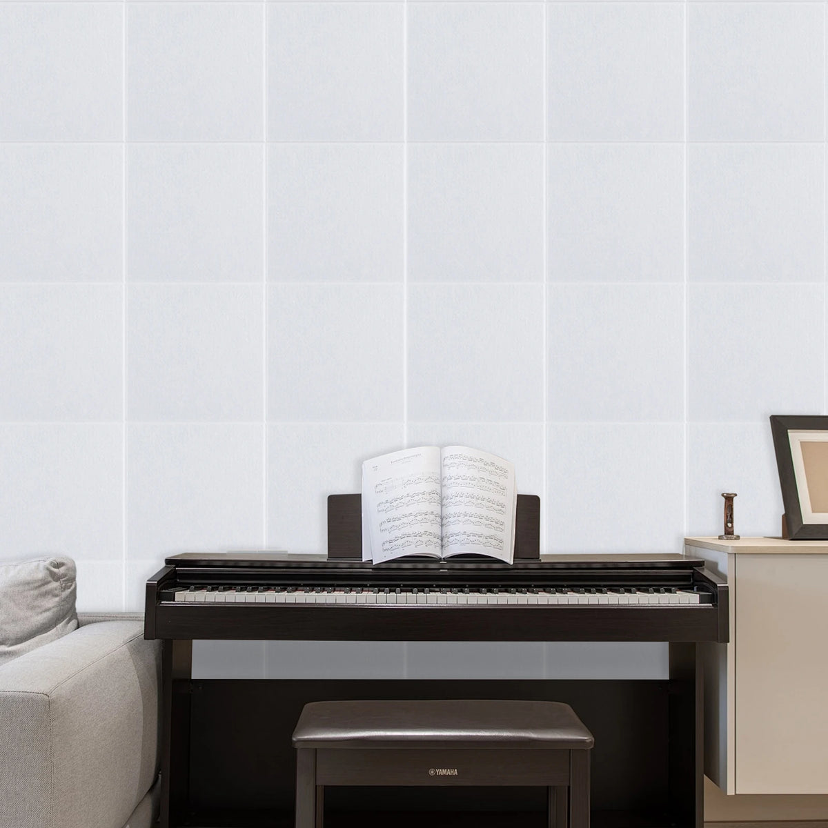 Akustikpaneele 18er Set 30x30cm Selbstklebend – Schalldämmung Wand aus Polyester für Homeoffice