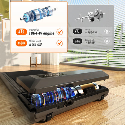 Walking Pad Klappbar mit Steigung – Leises Laufband 2.5 PS mit App & LED Touchscreen bis 136kg