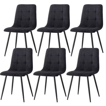 Polsterstühle Cord 2er Set Grau – Moderne Esszimmerstühle mit Metallbeinen für Küche & Wohnzimmer
