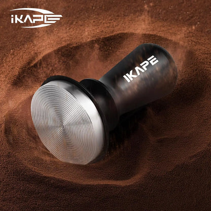 IKAPE Kalibrierter Espresso Tamper 53mm – Edelstahl Kaffeestampfer mit Wellenprofil