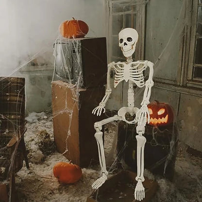 Skelett 90cm Halloween Dekoration – Realistisches Kunststoff Human Skeleton für Horror Party