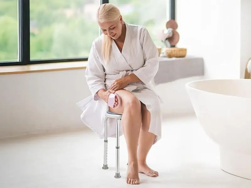 Duschhocker Höhenverstellbar Drehbar 136kg – Ergonomischer Duschstuhl für Senioren