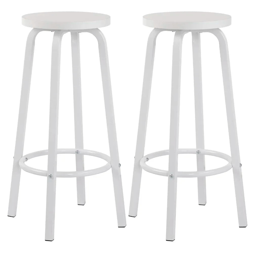 WOLTU Barhocker 2er Set Metall 72cm – Moderne Tresenstühle Holzoptik für Küche & Bar