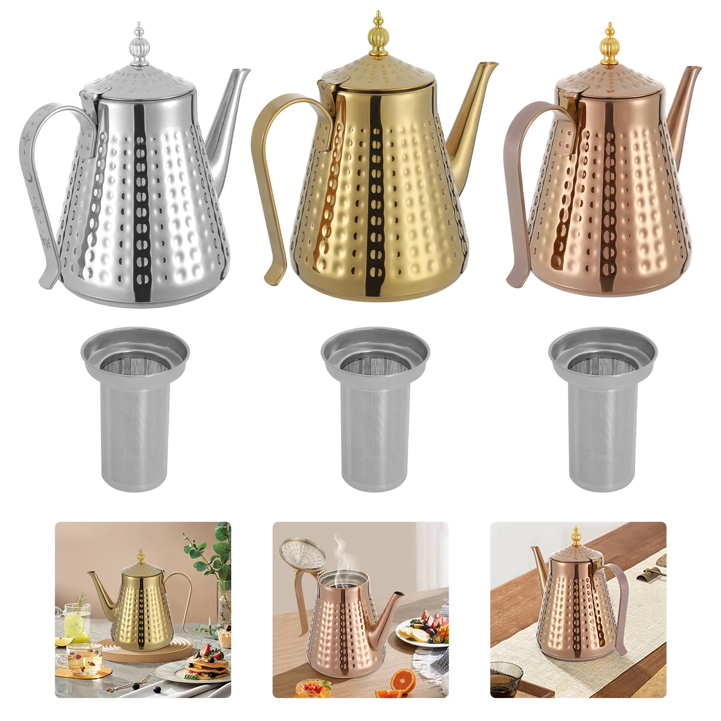 Edler Edelstahl Wasserkessel 1,65L – Eleganter Teekessel für Induktion & Gas