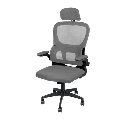 Bürostuhl Ergonomisch mit Netzbespannung – Drehstuhl Höhenverstellbar mit Armlehnen & Kopfstütze