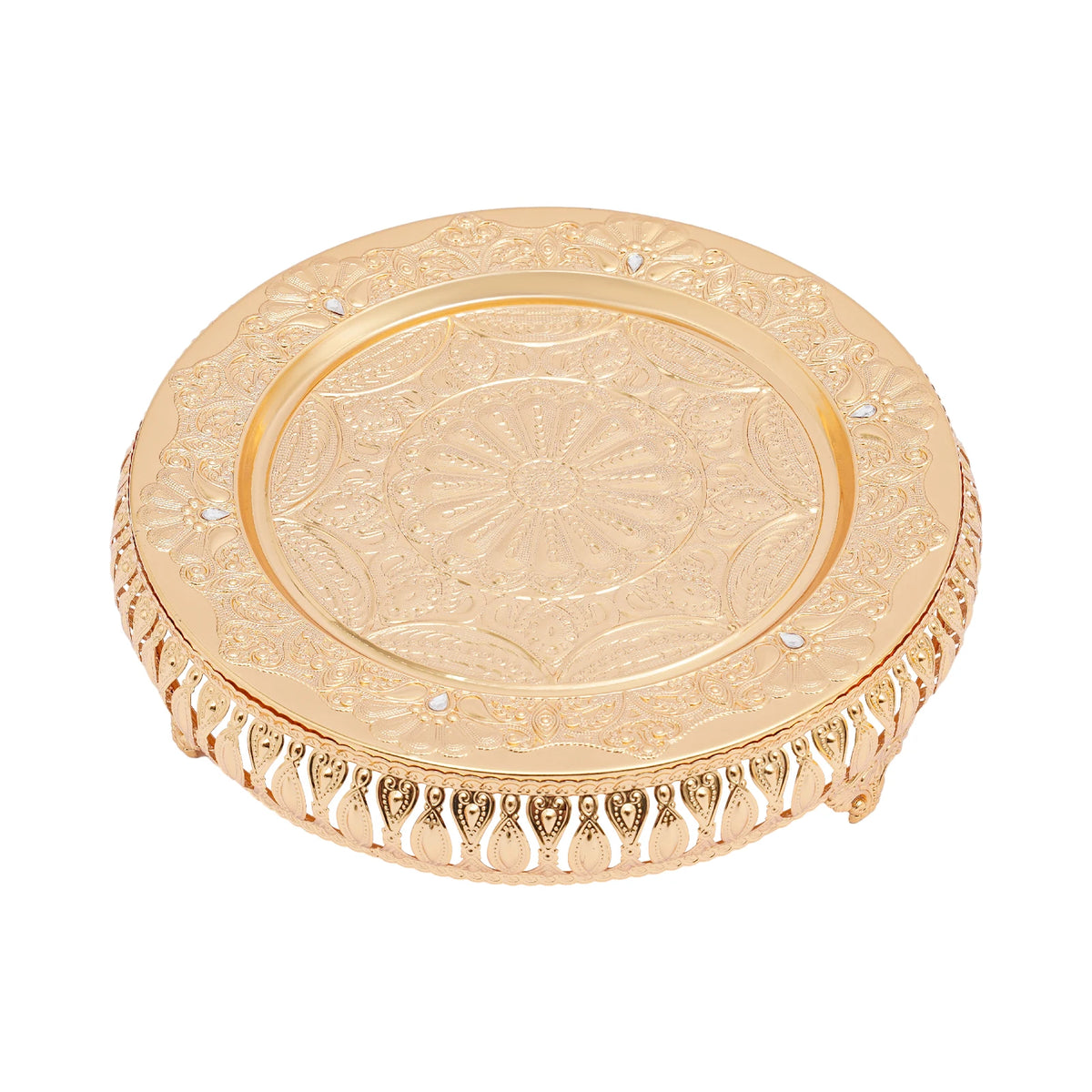 Königliches Vintage Tee-Set Silber 8-teilig – Elegantes Teeservice mit Serviertablett