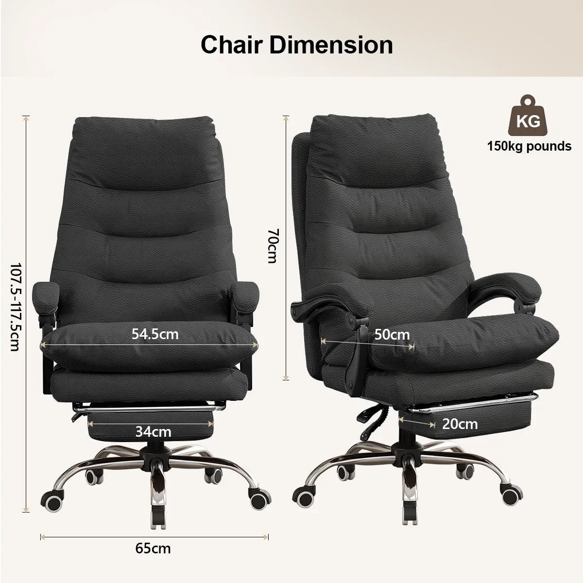 Buerostuhl Ergonomisch Schwarz – Netz Drehstuhl mit Fussstütze & Verstellbarer Lendenstuetze fuer Schreibtisch & Homeoffice