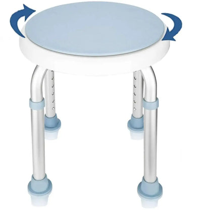 Drehbarer Duschhocker Höhenverstellbar – Rutschfester Badesitz Aluminium bis 136 kg