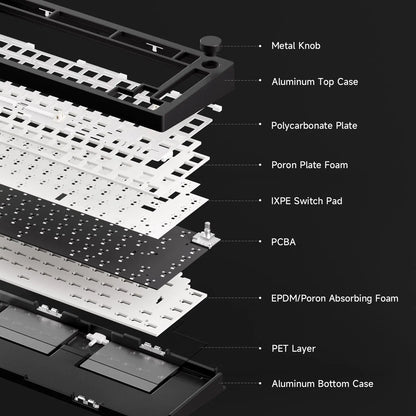 Mechanische Tastatur Barebone 75% – MonsGeek M1 V5 VIA Custom Keyboard Kit mit 8000mAh Akku & RGB