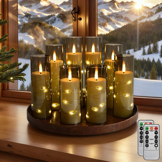 LED Kerzen Flammenlos 6er Set – Täuschend Echte Batteriebetriebene LED Flackerkerzen