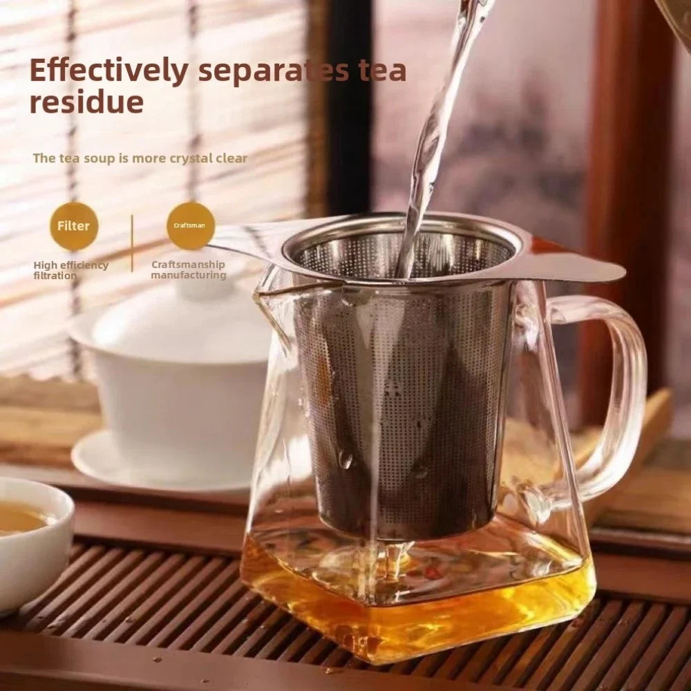 Edelstahl Teeseiher mit Silikondeckel – Feines Tee & Kaffeesieb für Tassen & Kannen