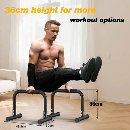 Minibarren Parallettes 36cm – Robustes Liegestützgriffe Set aus Stahl bis 180kg