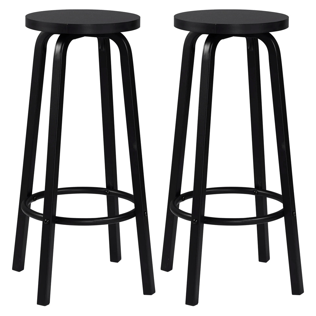 WOLTU Barhocker 2er Set Metall 72cm – Moderne Tresenstühle Holzoptik für Küche & Bar