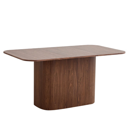 Esstisch Holzoptik Dunkelbraun 160x90cm – Moderner Skandi Küchentisch aus MDF für 6 Personen