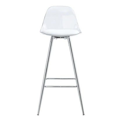 Barhocker 2er Set Modern – Ergonomische Tresenstuehle mit Fussstütze & Metallgestell fuer Kueche & Bar bis 120kg