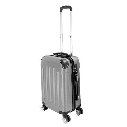 Kofferset 3-teilig Hartschale Silber – Leichtes Koffer Set 20 24 28 Zoll mit Zahlenschloss & 360 Rollen