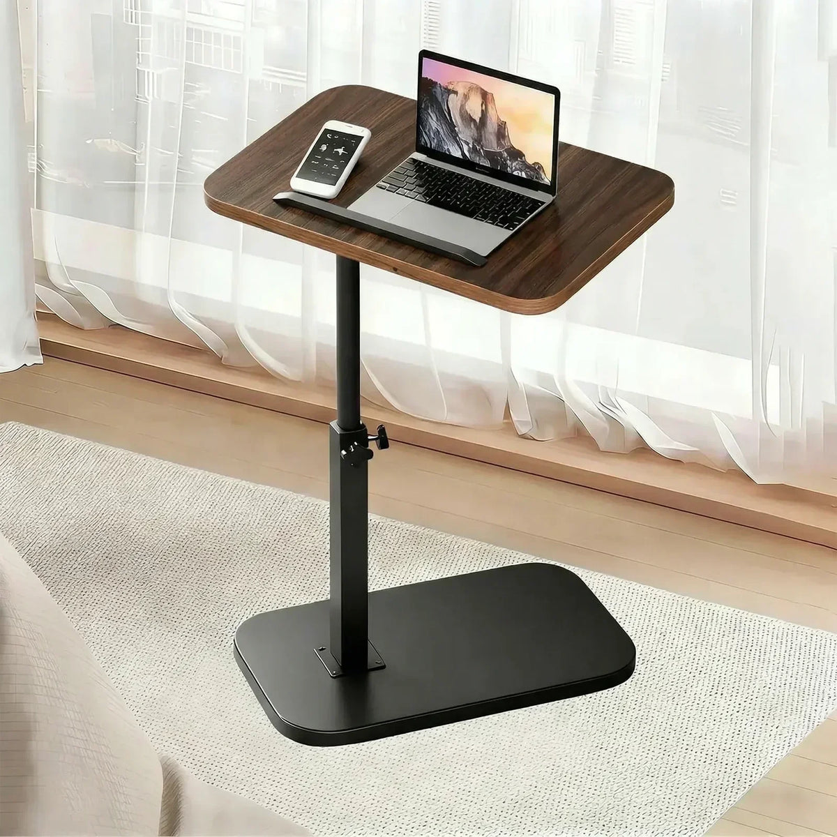 Beistelltisch Höhenverstellbar Holz 360° – Flexibler Pflegetisch Laptoptisch Couch