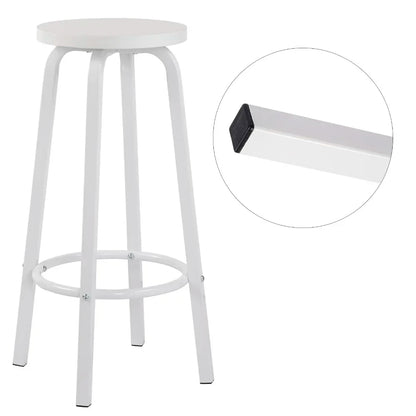 WOLTU Barhocker 2er Set Metall 72cm – Moderne Tresenstühle Holzoptik für Küche & Bar