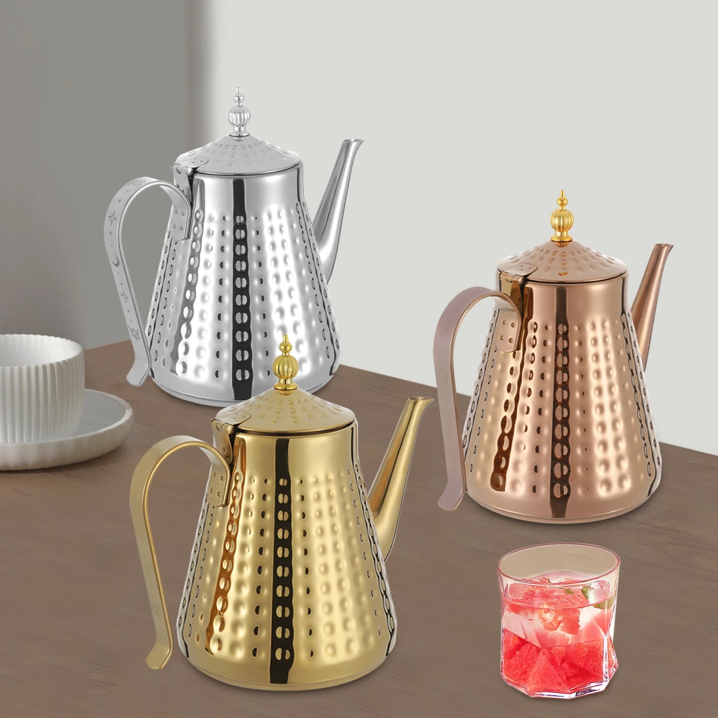 Edler Edelstahl Wasserkessel 1,65L – Eleganter Teekessel für Induktion & Gas