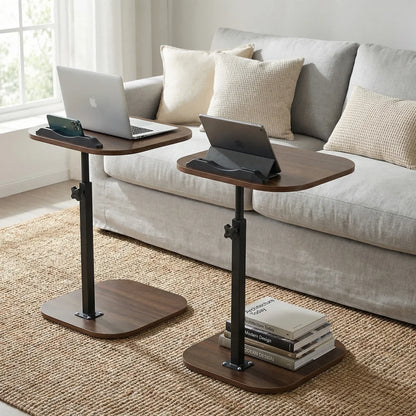 Beistelltisch Höhenverstellbar Holz 360° – Flexibler Pflegetisch Laptoptisch Couch