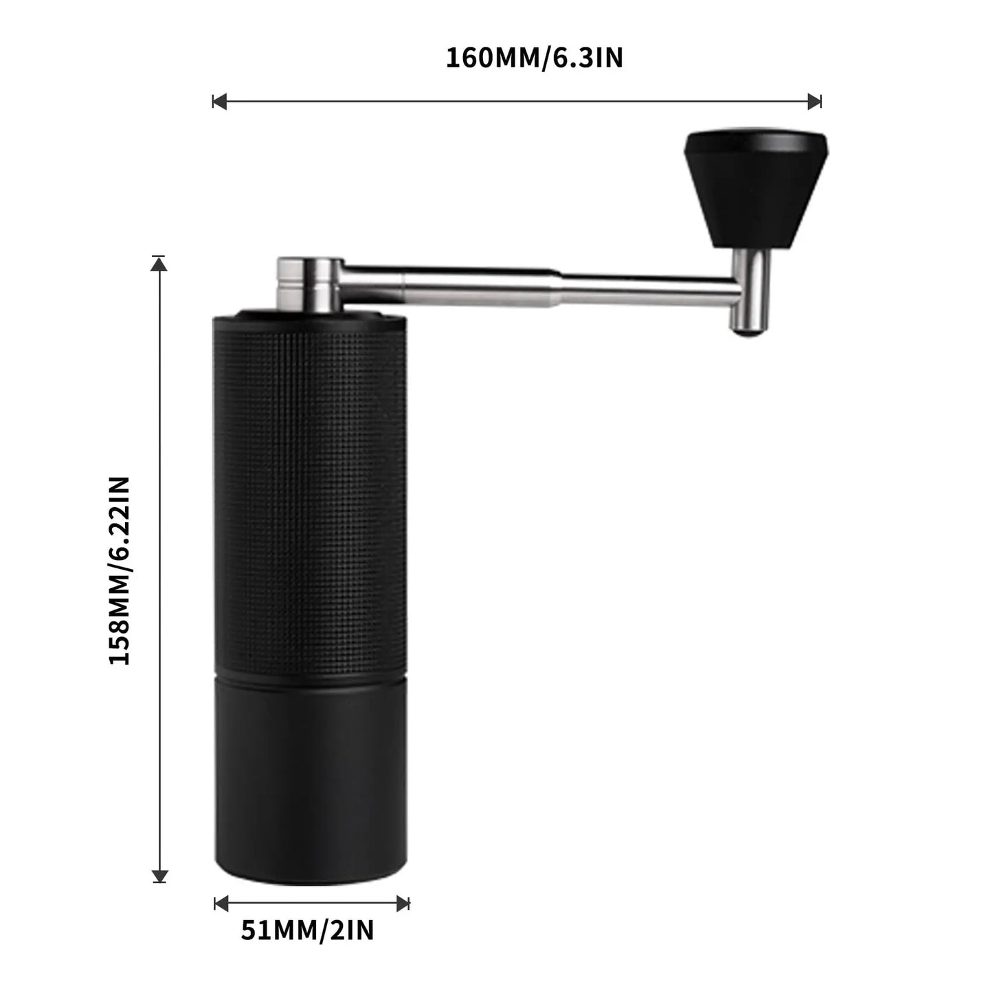 Manuelle Kaffeemühle TIMEMORE C3s Pro – Premium Edelstahl Handmühle mit Klappgriff