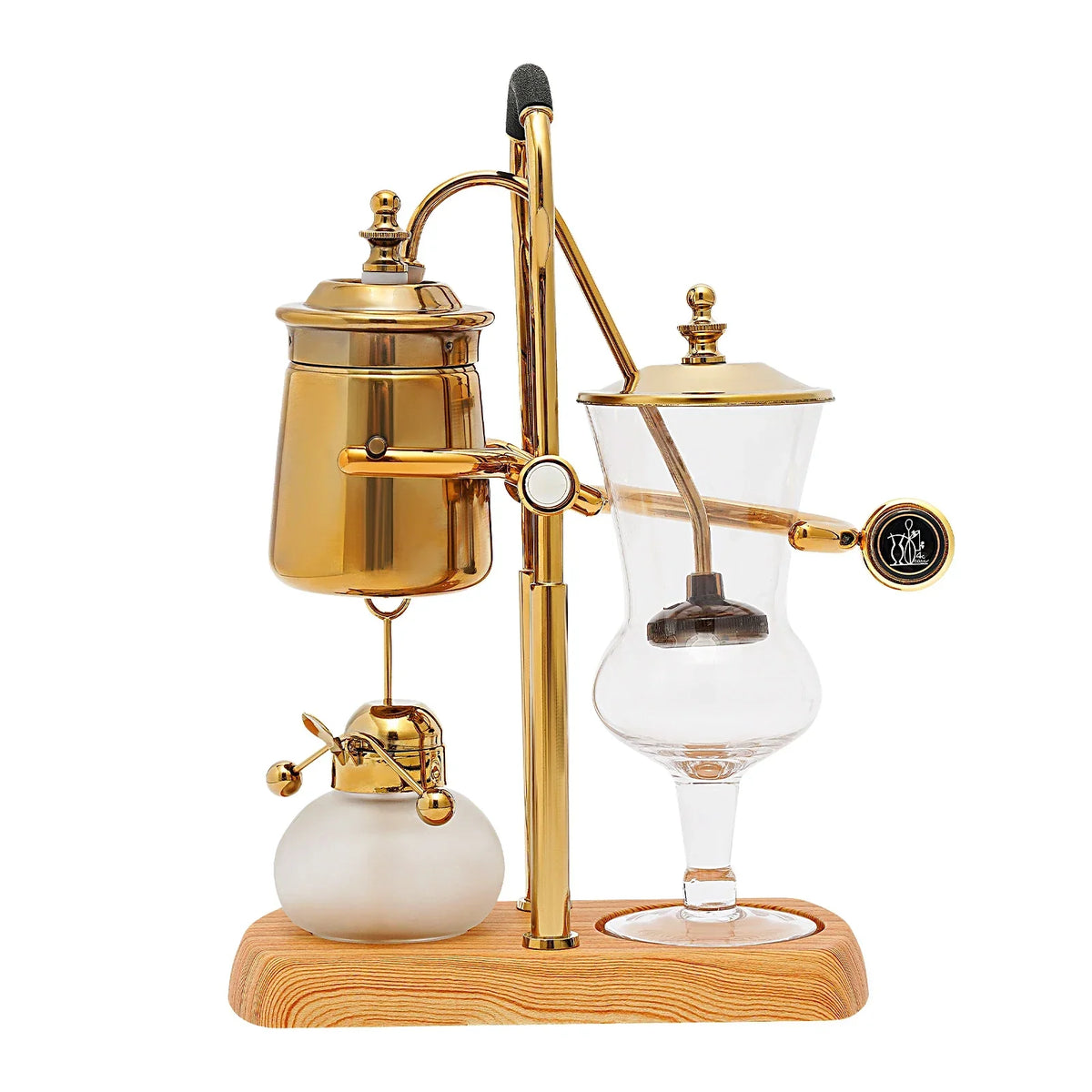 Belgische Siphon Kaffeemaschine Gold – Royale Belgische Kaffee-Siphon aus Edelstahl & Borosilikatglas