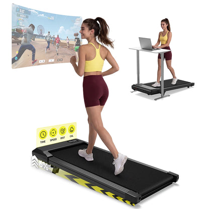 Walking Pad Klappbar mit Steigung – Leises Laufband 2.5 PS mit App & LED Touchscreen bis 136kg
