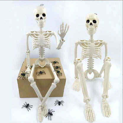 Skelett 90cm Halloween Dekoration – Realistisches Kunststoff Human Skeleton für Horror Party