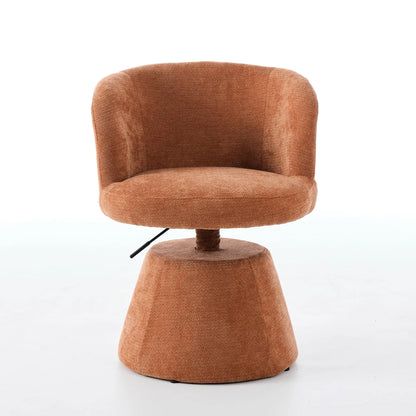 Ergonomischer Drehstuhl Chenille Höhenverstellung – Moderner Polstersessel mit Metalffuss