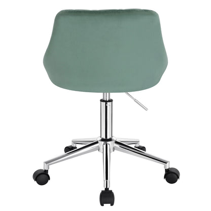 Ergonomischer Bürostuhl Samt Höhenverstellung & Rollen – Moderner Drehstuhl für Home-Office