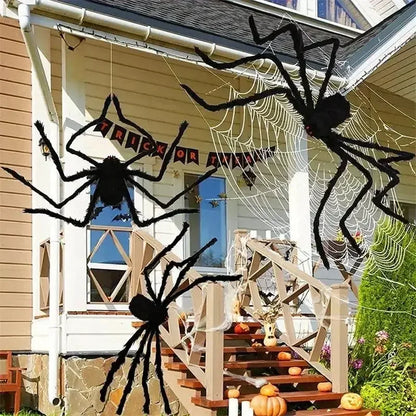 Riesige Halloween Spinne Deko Plüsch – Gruselige Spinnen Requisite für Indoor & Outdoor