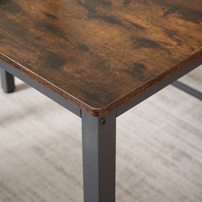 Esstisch mit 2 Bänken 3-teilig – Kompakte Sitzgruppe für 4 Personen aus Metall & Holz im Industriestil