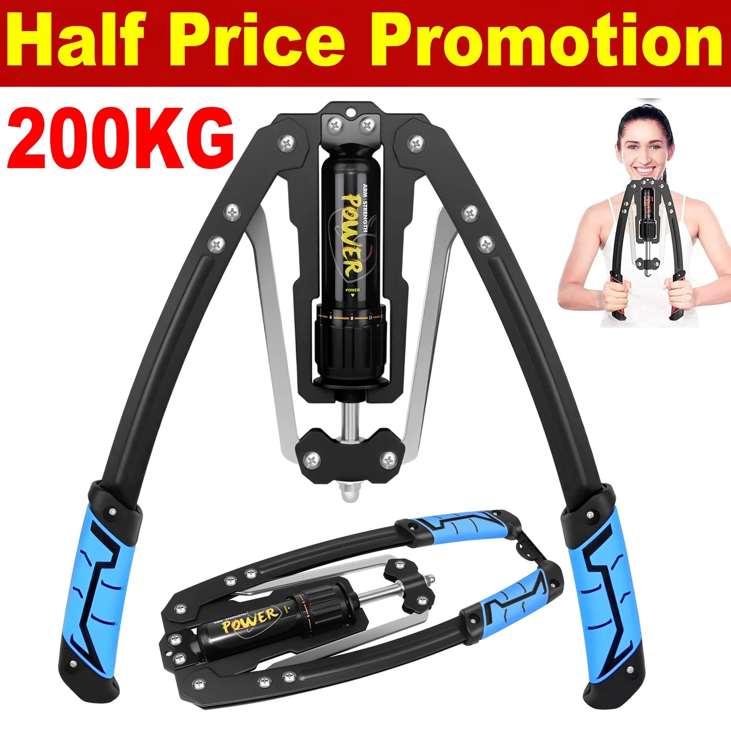 Power Twister Hydraulisch 10-200kg – Einstellbarer Brust- & Armtrainer für Homegym