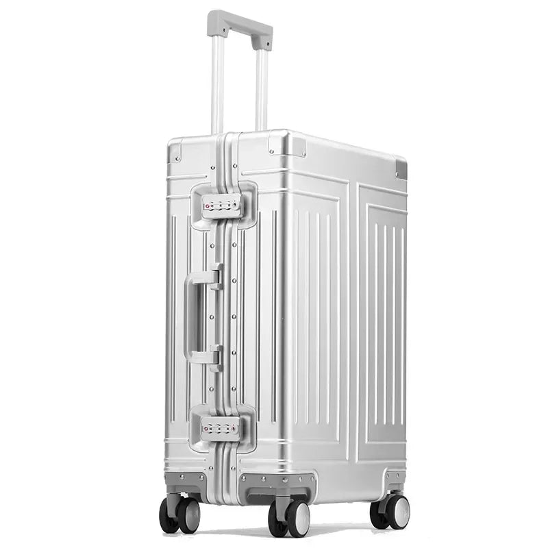 Hartschalen Koffer Silber 20 24 26 29 Zoll – Leichter Reisekoffer mit Zahlenschloss & 360 Rollen
