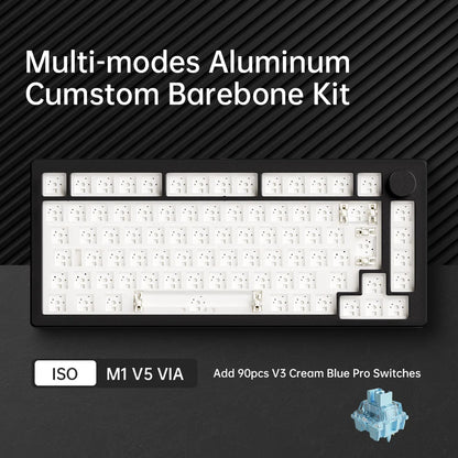 Mechanische Tastatur Barebone 75% – MonsGeek M1 V5 VIA Custom Keyboard Kit mit 8000mAh Akku & RGB