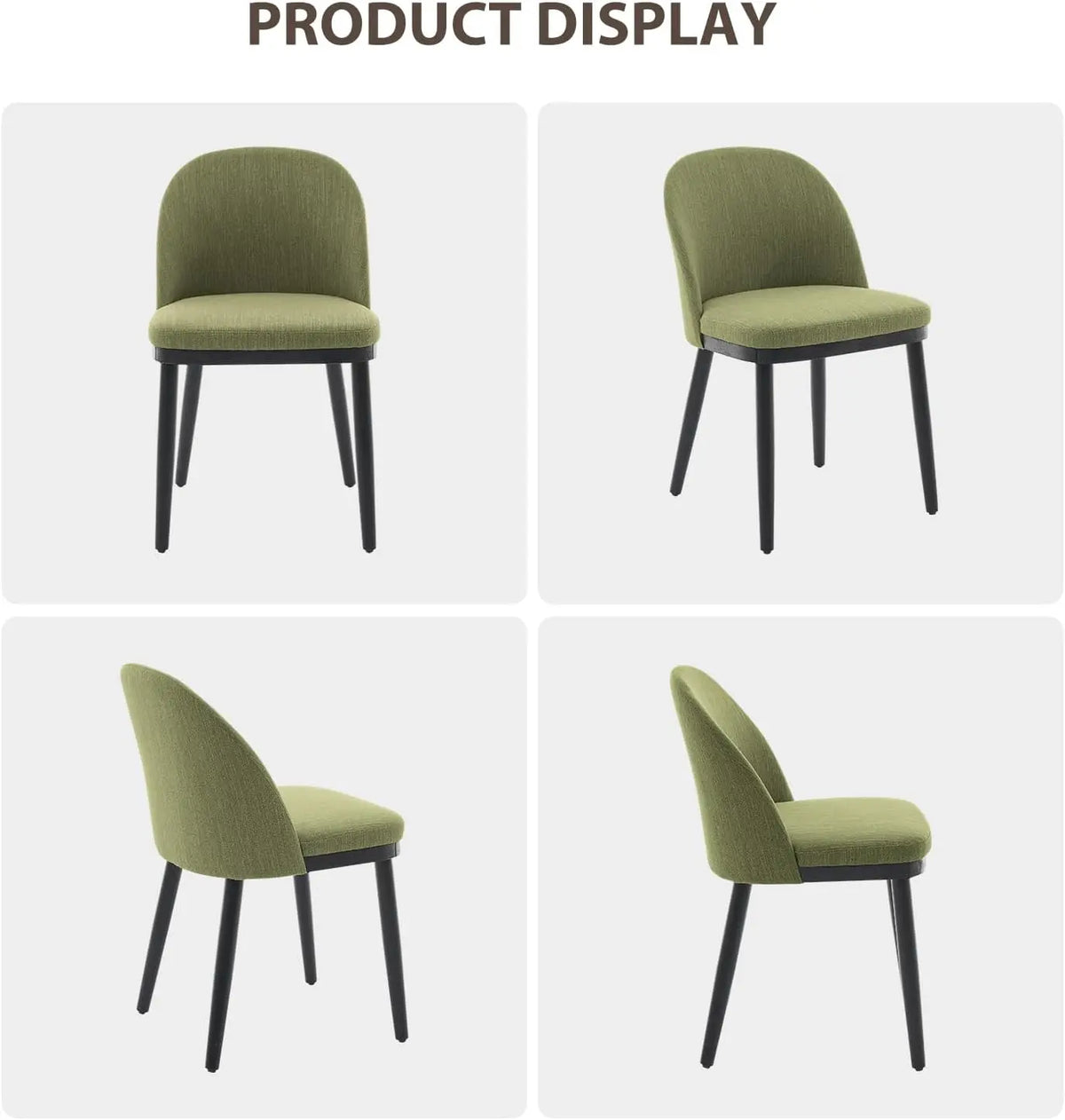 Barhocker 2er Set Beige mit Hoher Rückenlehne – Elegante Gepolsterte Esstischstühle Stoff