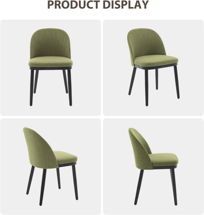Barhocker 2er Set Beige mit Hoher Rückenlehne – Elegante Gepolsterte Esstischstühle Stoff
