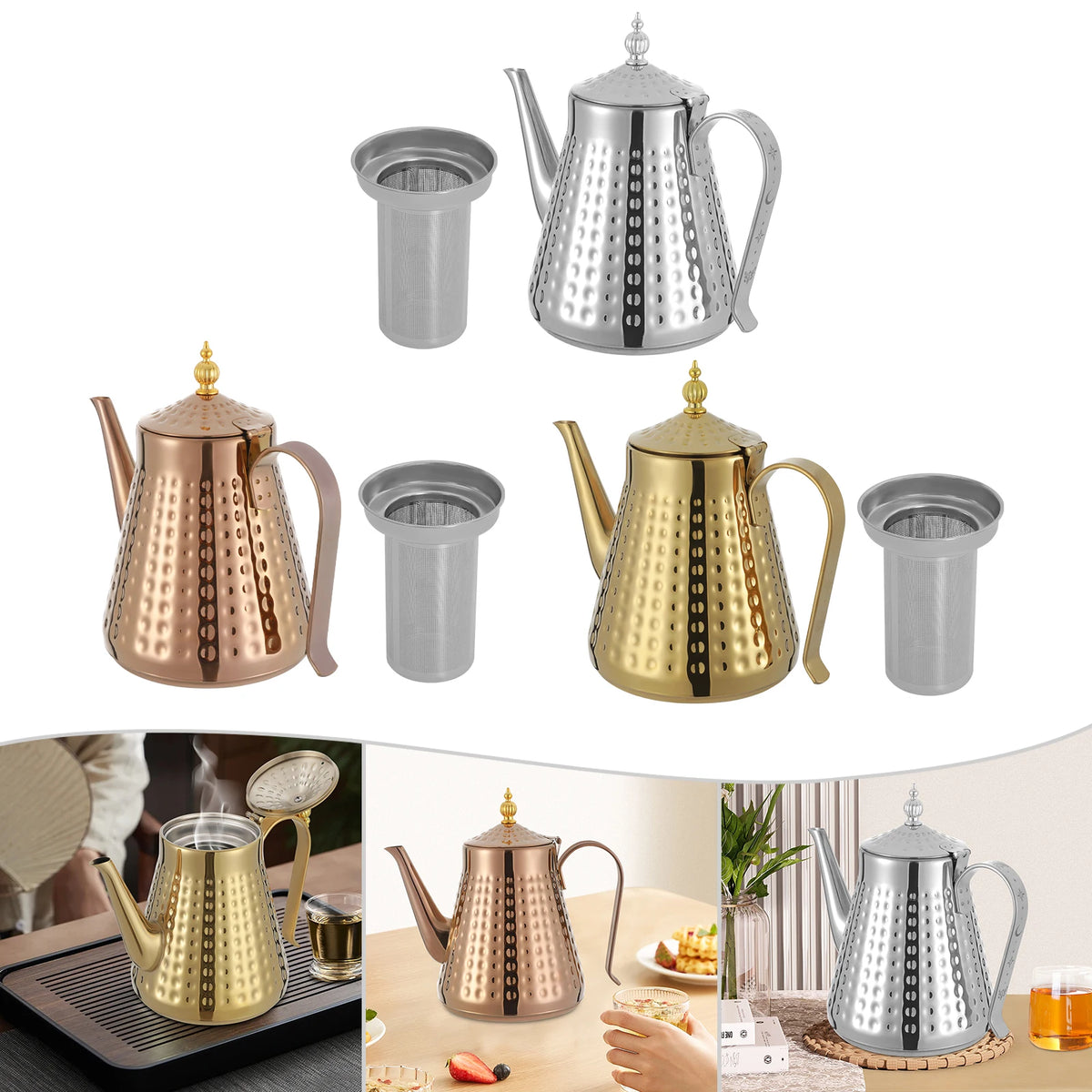 Edler Edelstahl Wasserkessel 1,65L – Eleganter Teekessel für Induktion & Gas