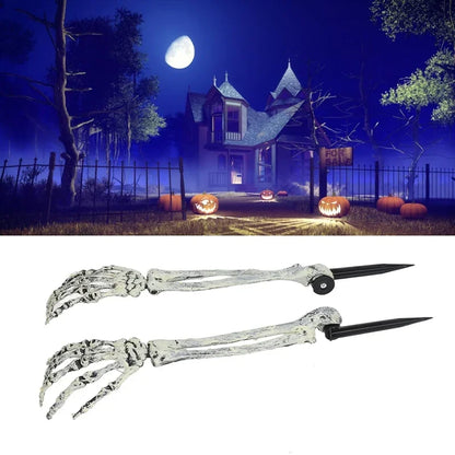 Halloween Skelett Set Garten Stecker – Realistische Knochen & Schädel Outdoor Deko