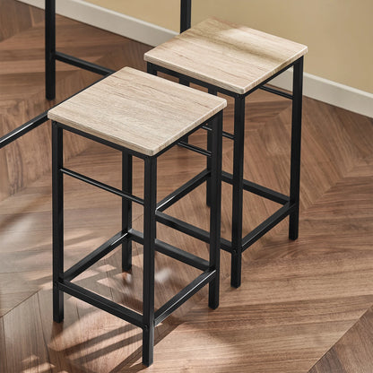 Moderne Esstisch Garnitur mit 4 Stühlen – Kompaktes Stehtisch Set für Küche & Esszimmer