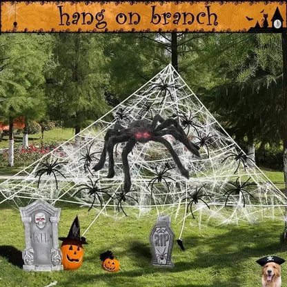 Riesige Halloween Spinne Deko Plüsch – Gruselige Spinnen Requisite für Indoor & Outdoor