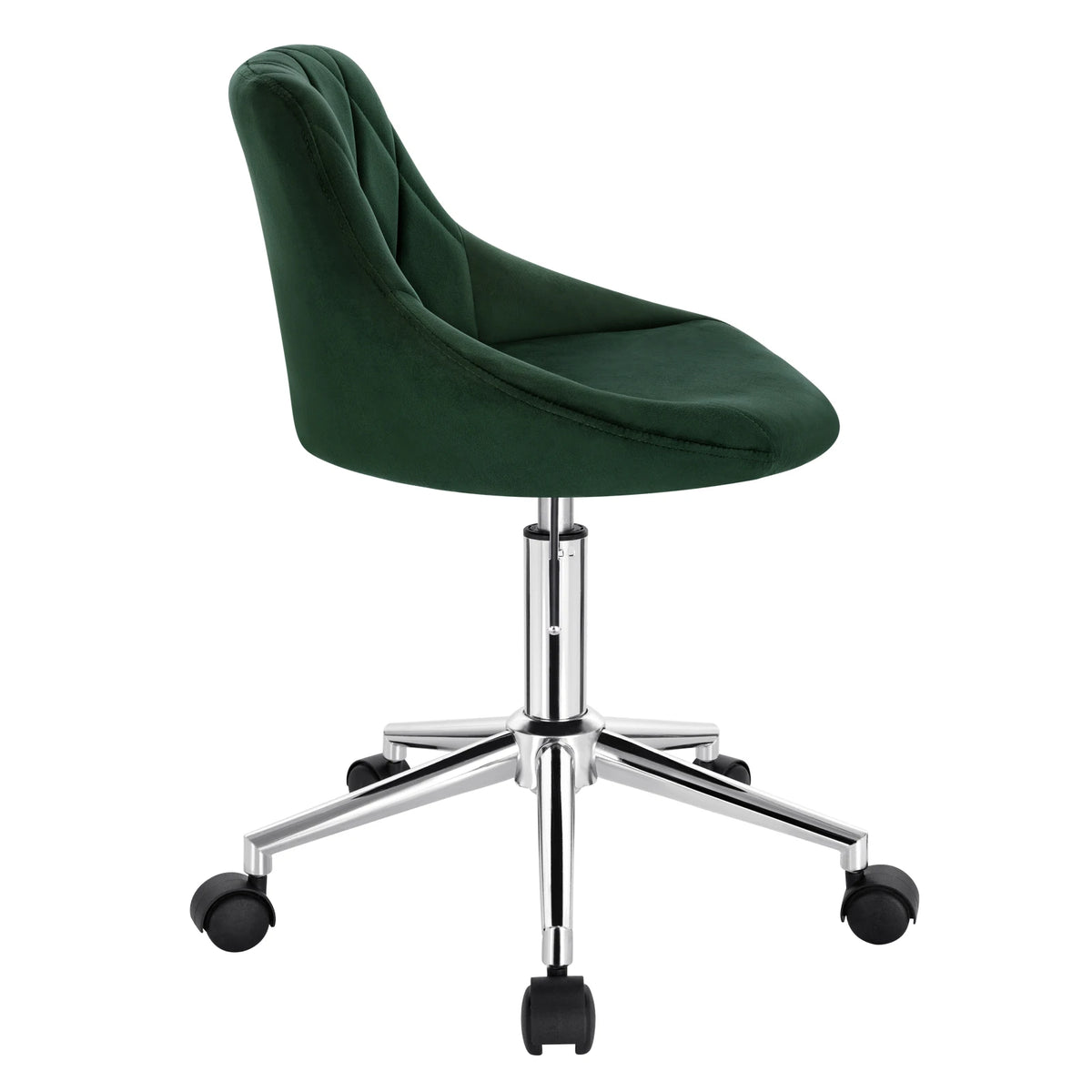 Ergonomischer Bürostuhl Samt Höhenverstellung & Rollen – Moderner Drehstuhl für Home-Office