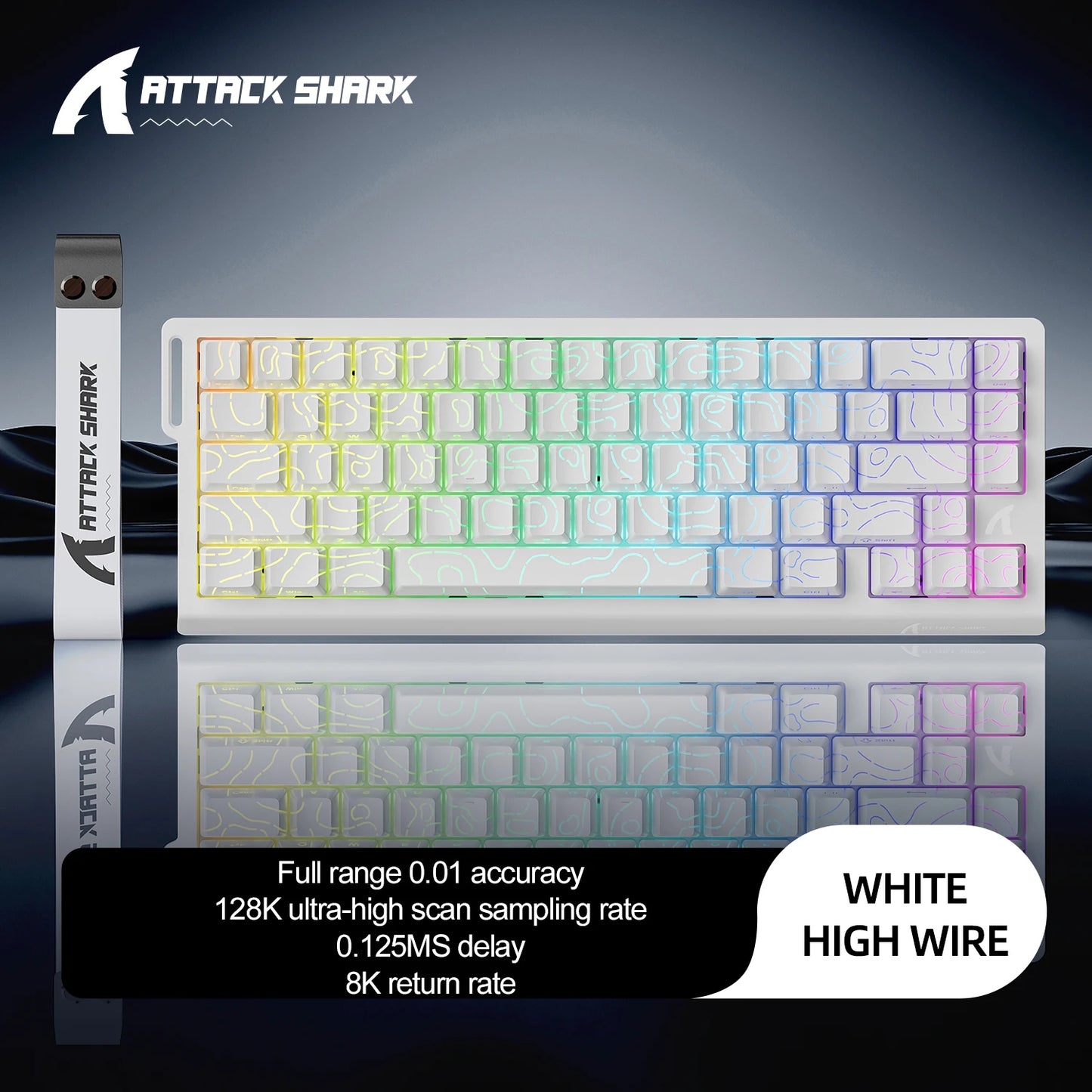 Gaming Tastatur Magnetisch 60% – Attack Shark X68 HE Rapid Trigger RGB Gaming Keyboard mit 8000Hz