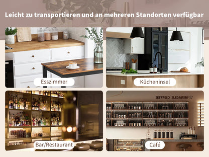 Barhocker 2er Set Kunstleder Schwarz – Drehbarer Tresenstuhl mit Höhenverstellung & Rückenlehne