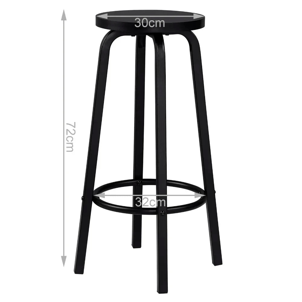 WOLTU Barhocker 2er Set Metall 72cm – Moderne Tresenstühle Holzoptik für Küche & Bar
