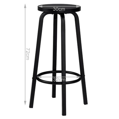 WOLTU Barhocker 2er Set Metall 72cm – Moderne Tresenstühle Holzoptik für Küche & Bar